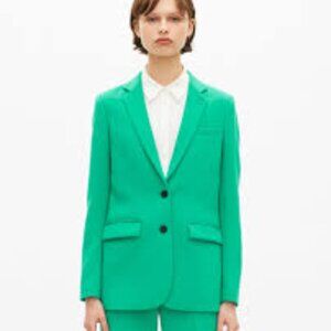 NWT The Kooples‎ Green Crepe Double Button Suit Jacket Size FR42/US10